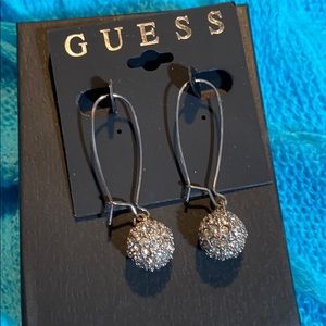 Guess Crystal Ball Drop Earrings
